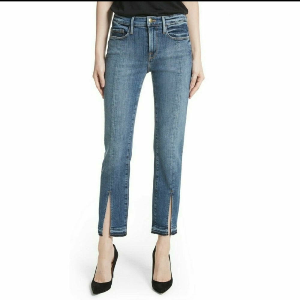 Frame Le Nouveau Straight Split Hem Jeans